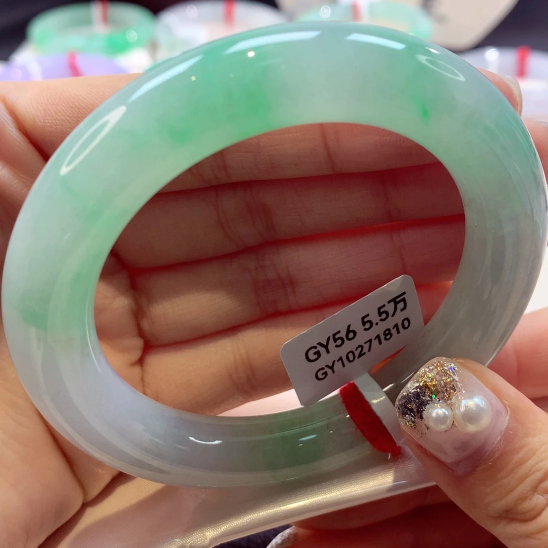 未镶嵌手镯翡翠35号圆条77