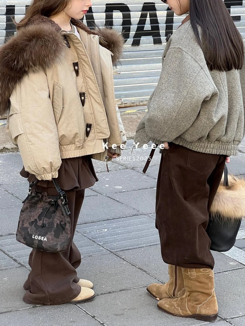 品牌大童男女孩童装 纯棉 加绒 休闲 潮牌 户外 2024款 2025款