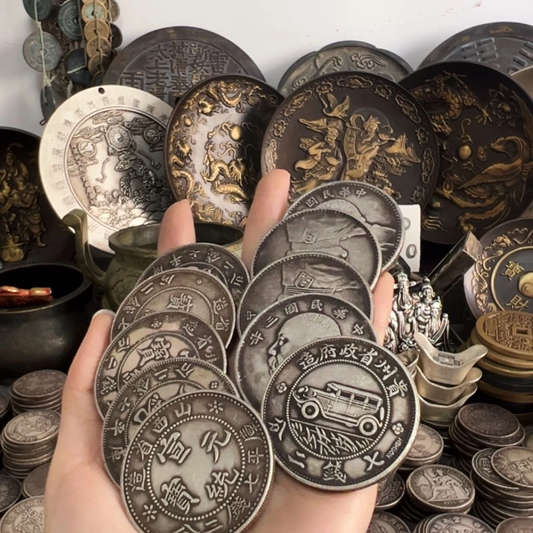 红***哥金属复古工艺品龙洋大头