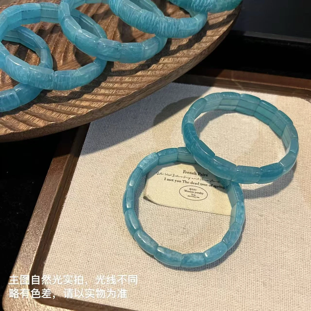 H669 (深海之吻)天河石手牌设计款手串 多样性发一