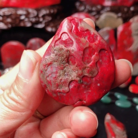 昌化鸡血石昌化鸡血石原石挂件