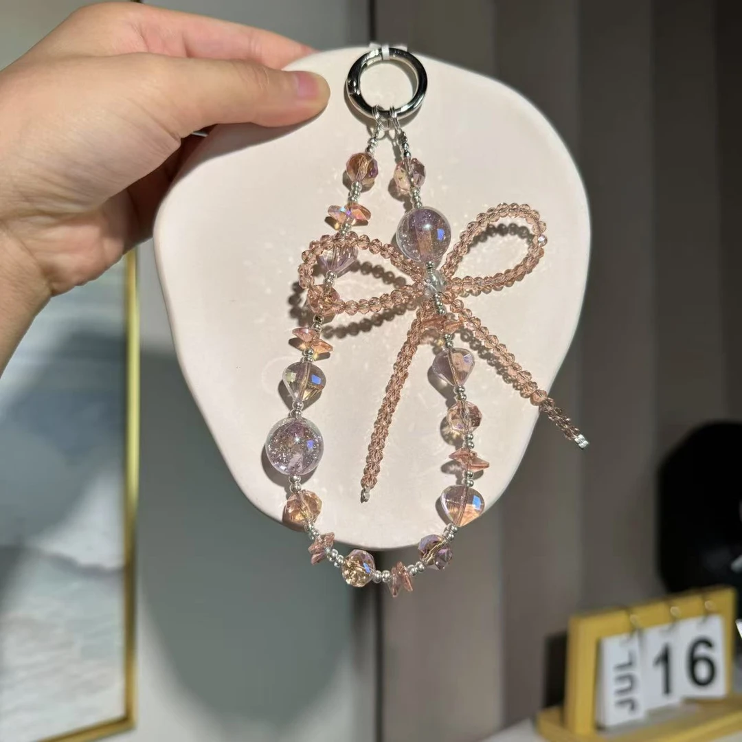 5338乐屿原创爆闪爱心手机链包相机挂绳小众挂件饰品