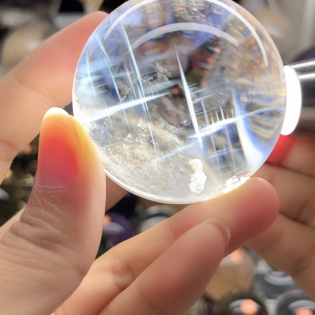 未镶嵌珠宝半成品水晶白水蓝针48