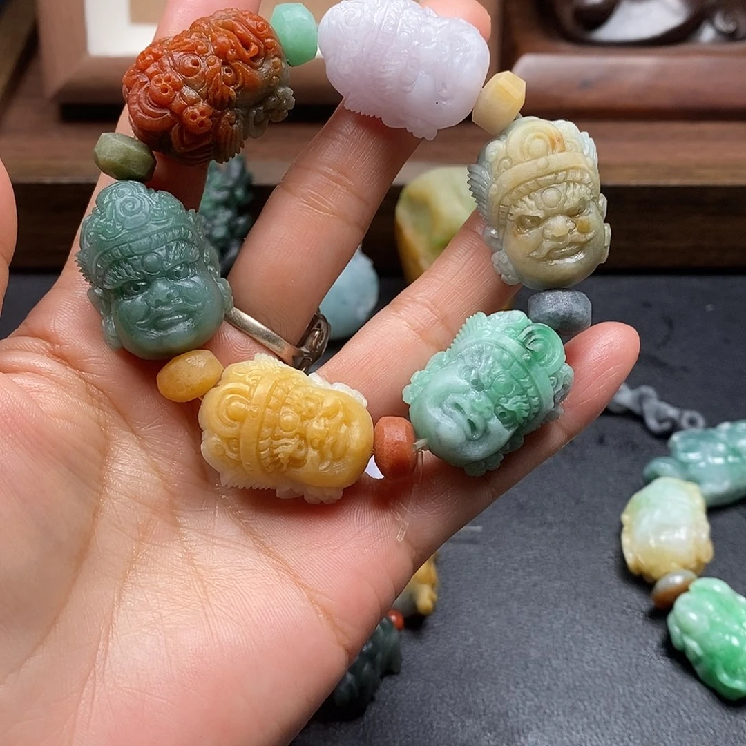 花***空定制翡翠未镶嵌毛货抛光