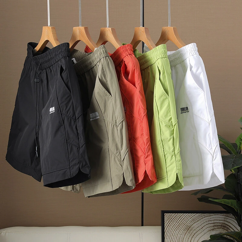 夏季男士薄款五分裤潮流宽松休闲短裤青年男子透气直筒裤子休闲裤