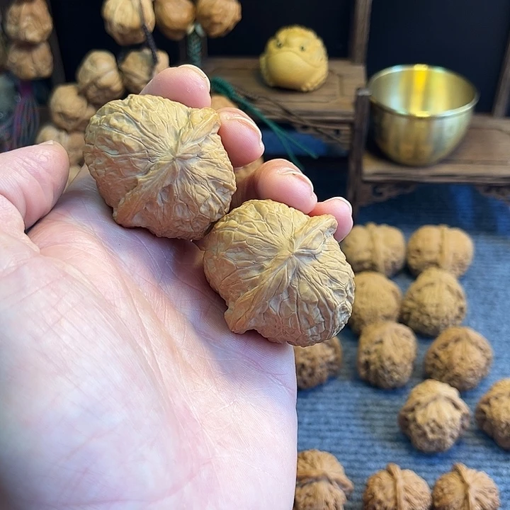 文玩核桃把件南瓜墩45尺全品