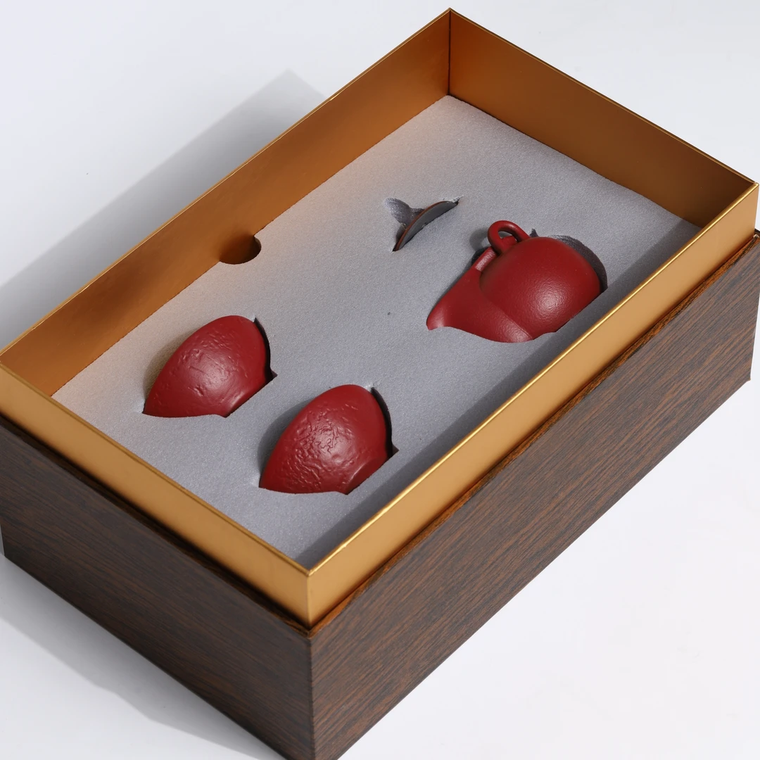 【非遗茶空间】故宫红 四季平安套组 过年送人好礼 中式茶具茶杯