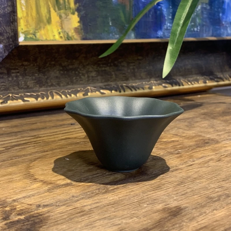 墨绿泥莲蓬主人杯紫砂杯