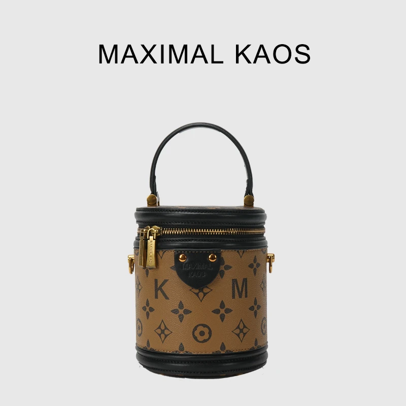 【燕婷专属】MAXIMAL KAOS手提发财桶女包圆筒包单肩斜挎包包0165