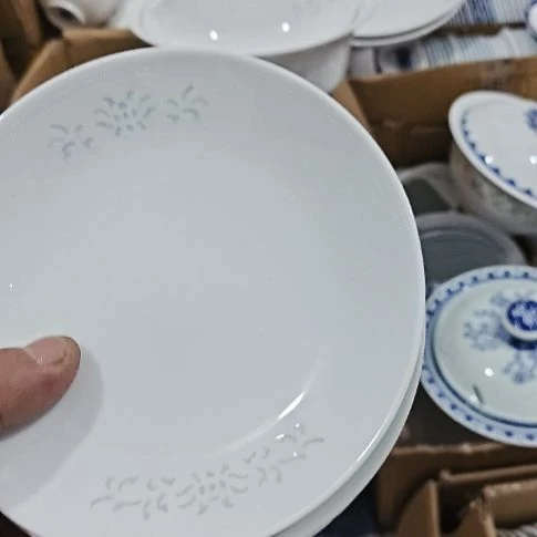 瓷玲珑白色6寸骨碟6个微瑕疵