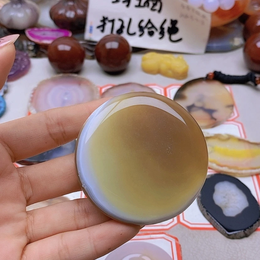【闪购商品】未镶嵌玛瑙/玉髓珠宝半成品蓝*石