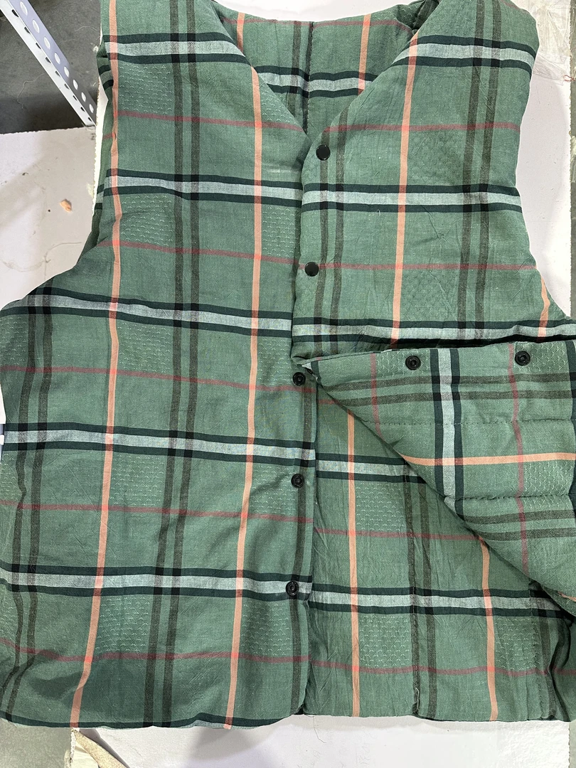 格子款时尚保暖印花方格冬季休闲马夹常规春秋薄款格