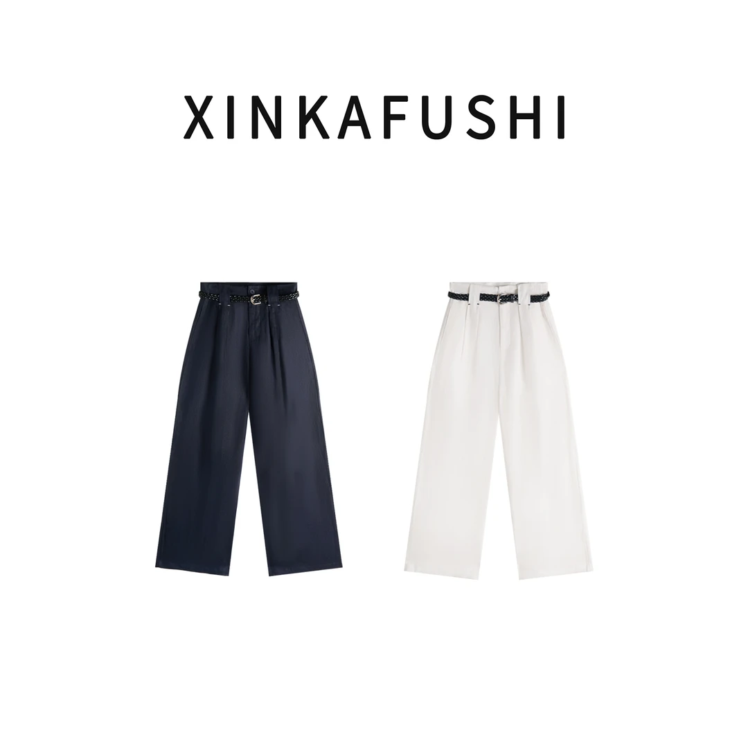 【空气裤】夏款100%亚麻凉感透气垂感高腰显瘦休闲直筒裤YN2771