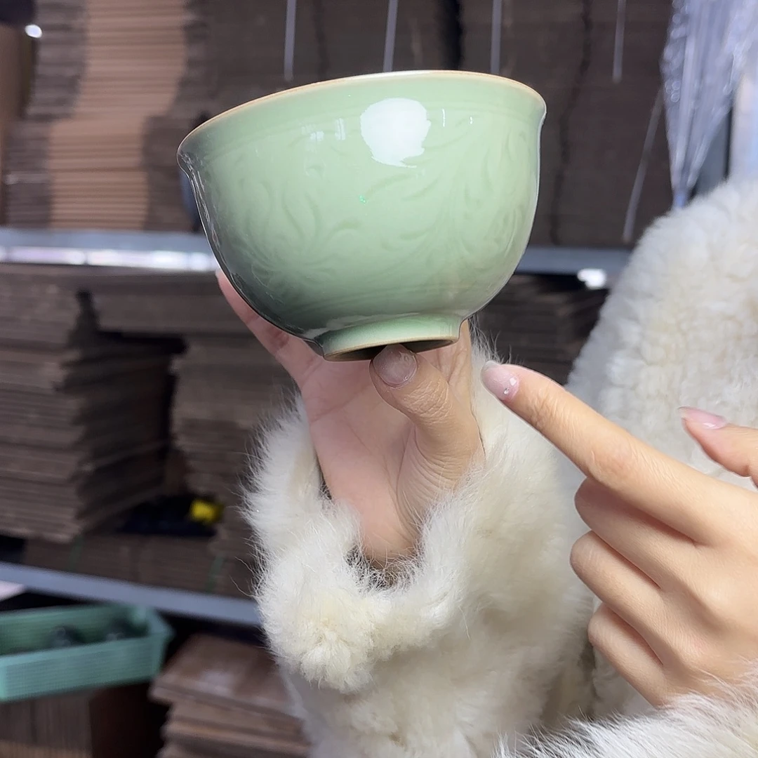 龙泉云间青瓷小米茶器