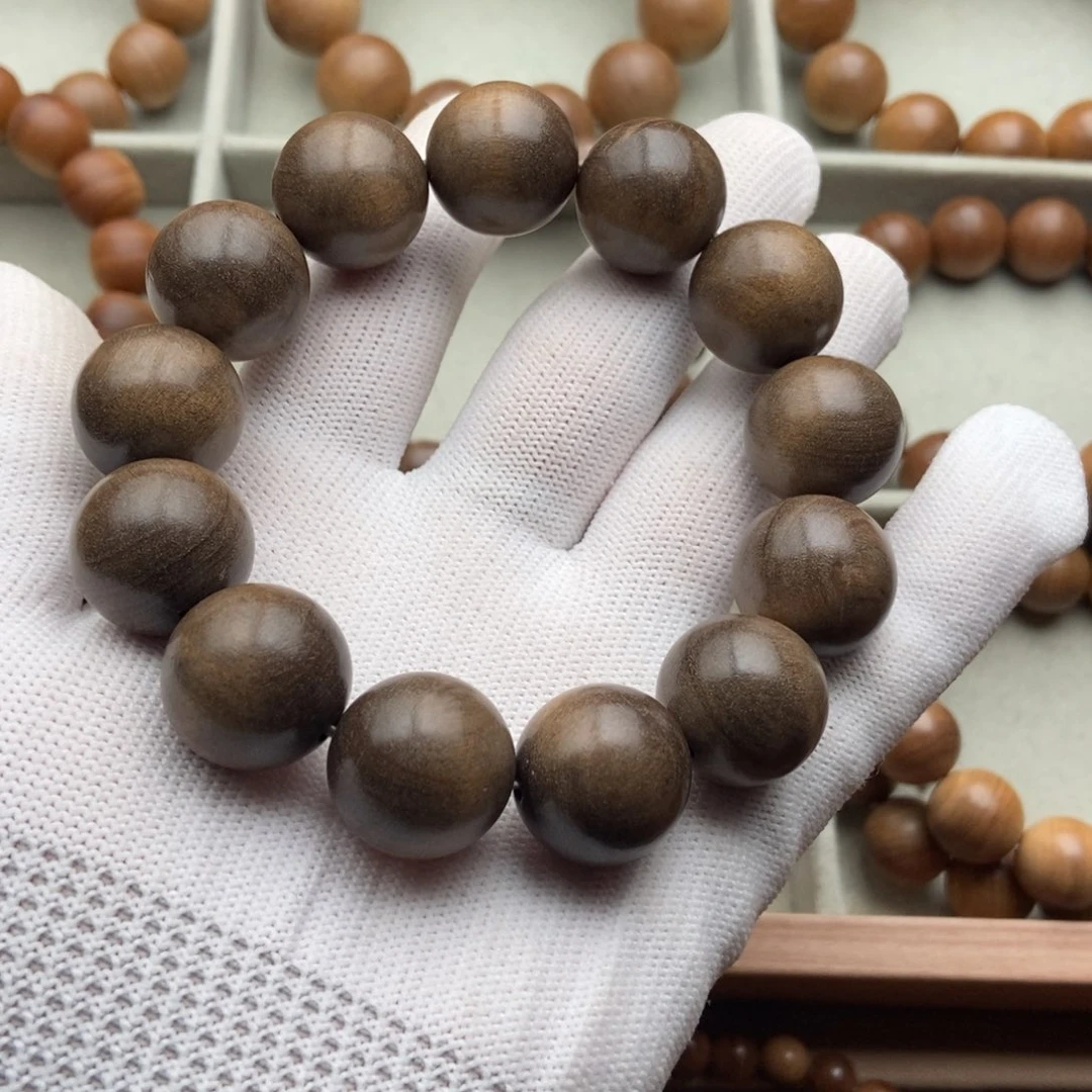 金***沐檀香木手串/手链1.8老山檀香黑肉沉奶香瑕疵手串