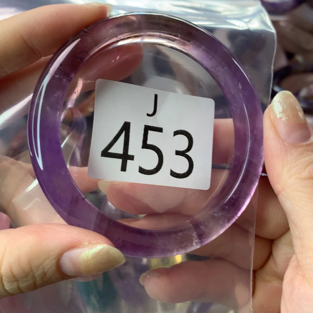 未镶嵌珠宝半成品水晶黑**?水晶手镯453-57