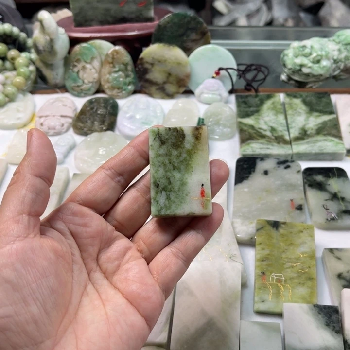 独山玉颈饰未镶嵌葫*