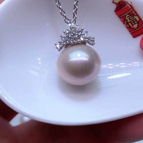 淡水珍珠耳饰银S925镶嵌