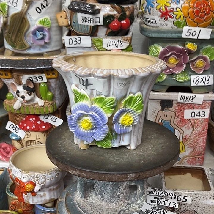 粗陶材质多肉花盆