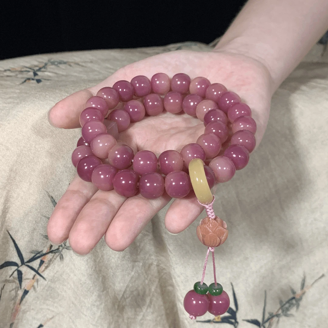 非金属木质手链 爆款【乌梅子酱】菩提手持文玩手串配饰女佛珠