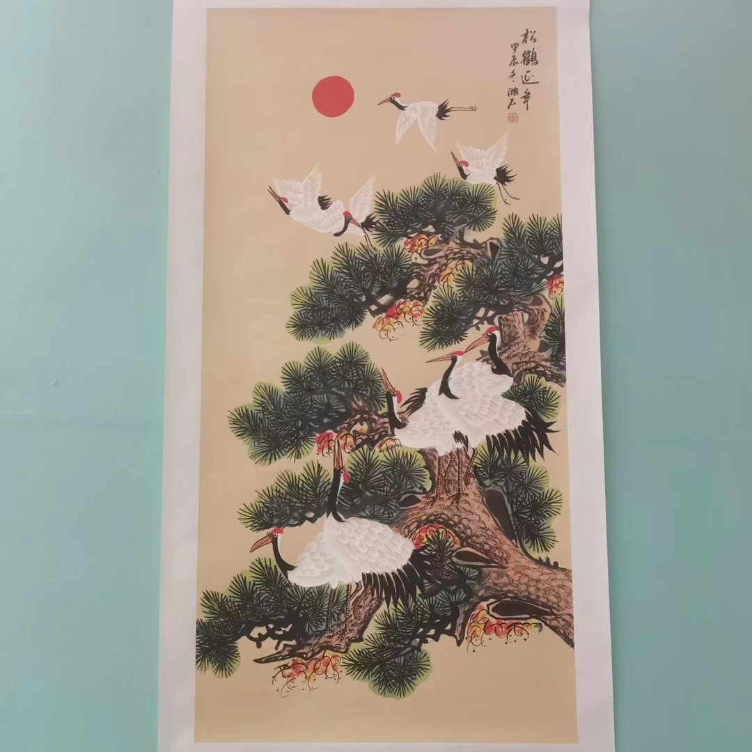 胡宏源《松鹤延年》精品绘画作品