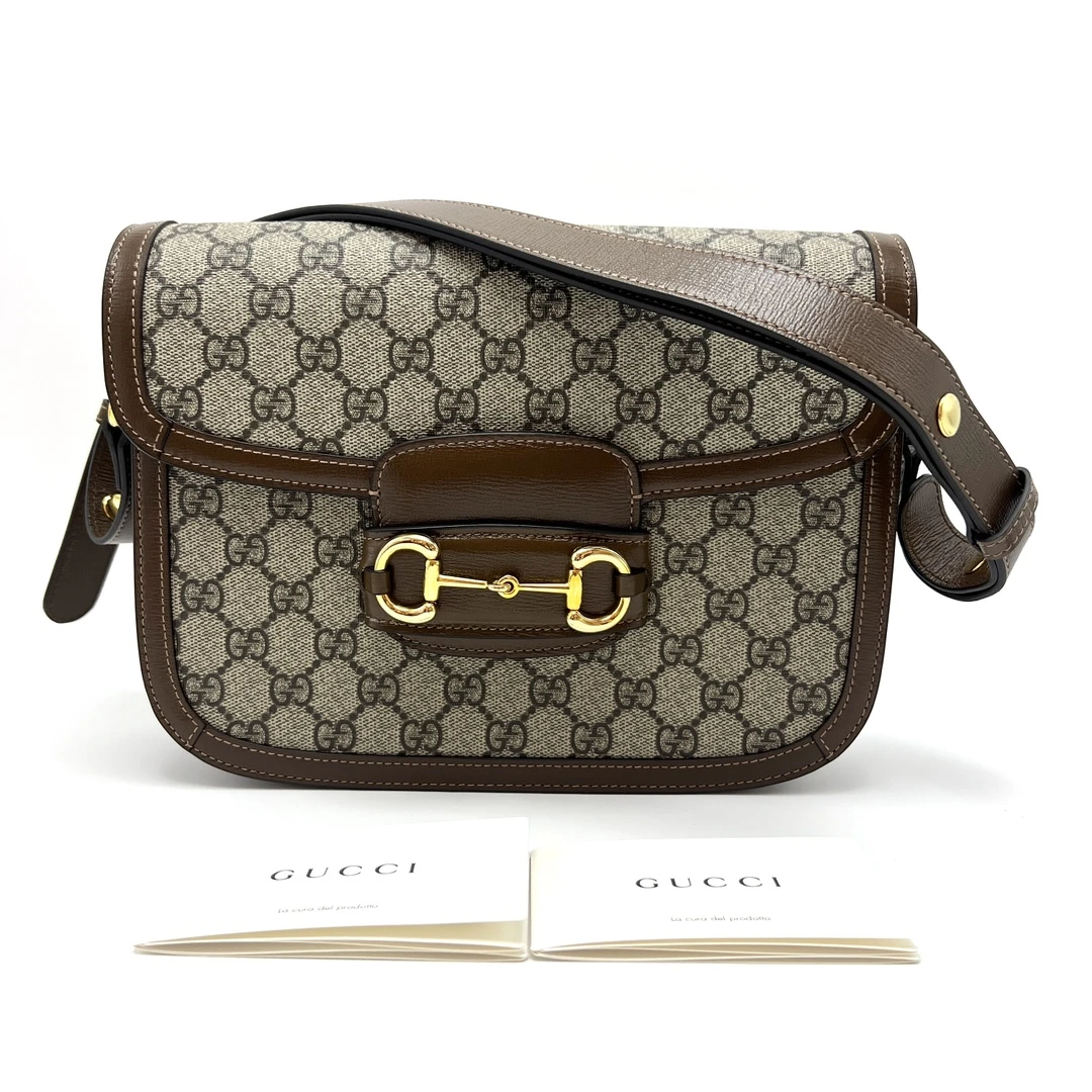 95新 GUCCI/古驰 老花1955中号马鞍单肩斜挎包 71930