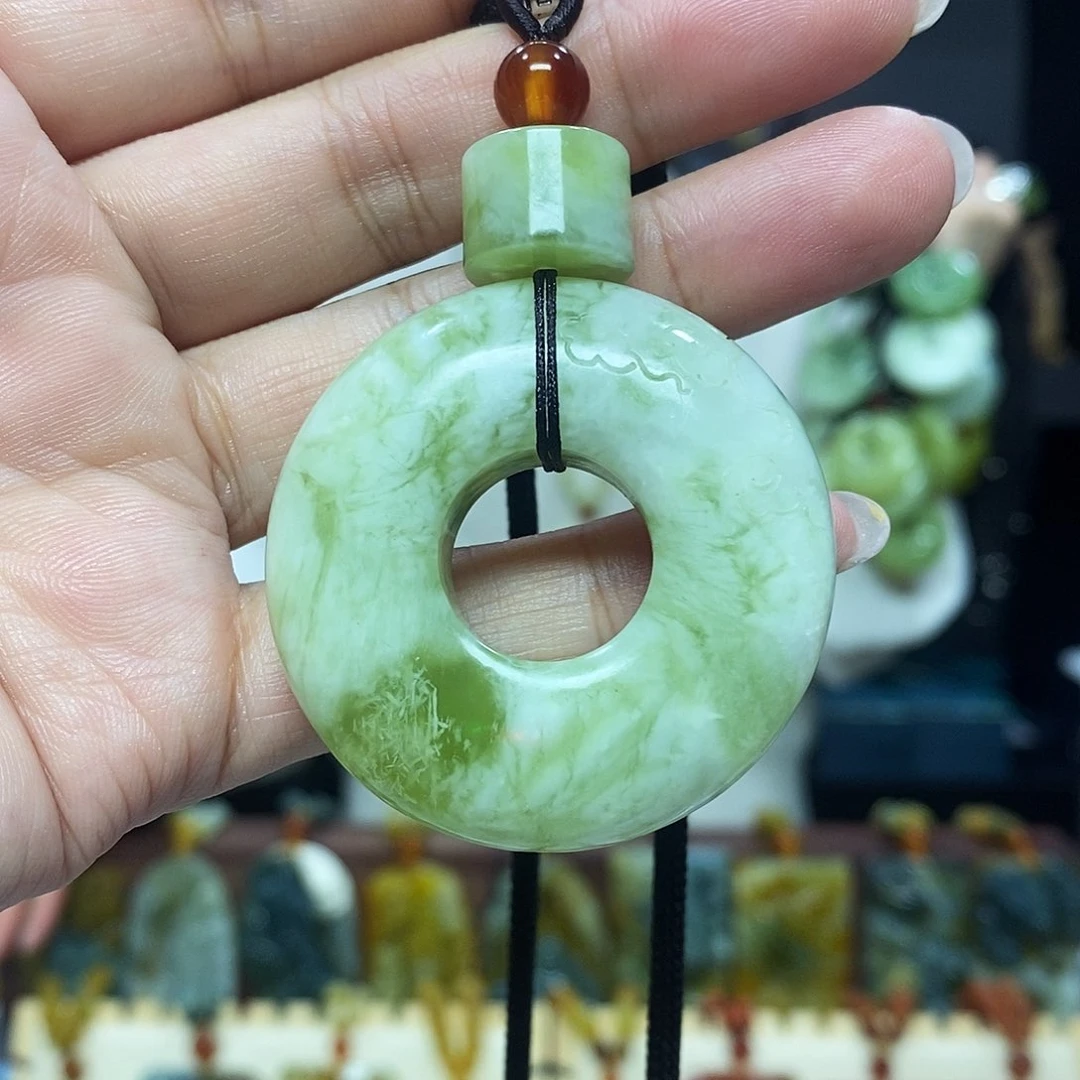 未镶嵌岫玉挂件吊坠项链