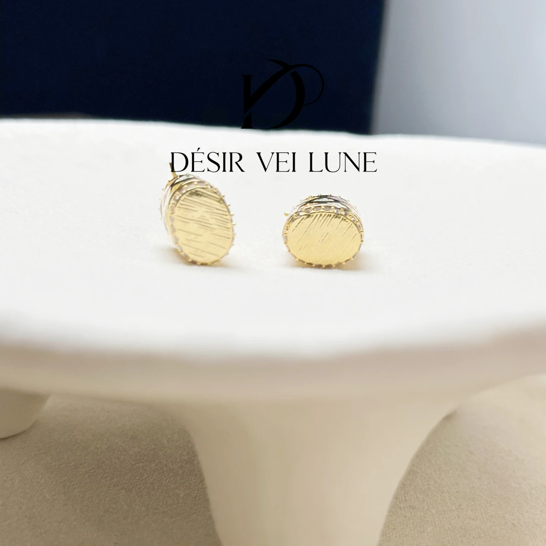 铜合金合成锆石耳饰 耳钉6119