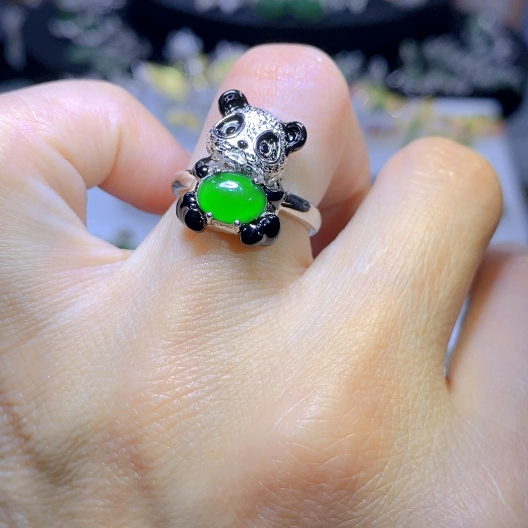 翡翠颈饰银S925镶嵌天然翡翠