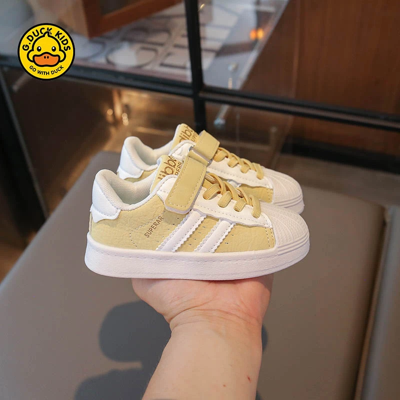 G.DUCKKIDS小黄鸭儿童时尚板鞋2025秋季新款透气百搭幼儿园贝壳头