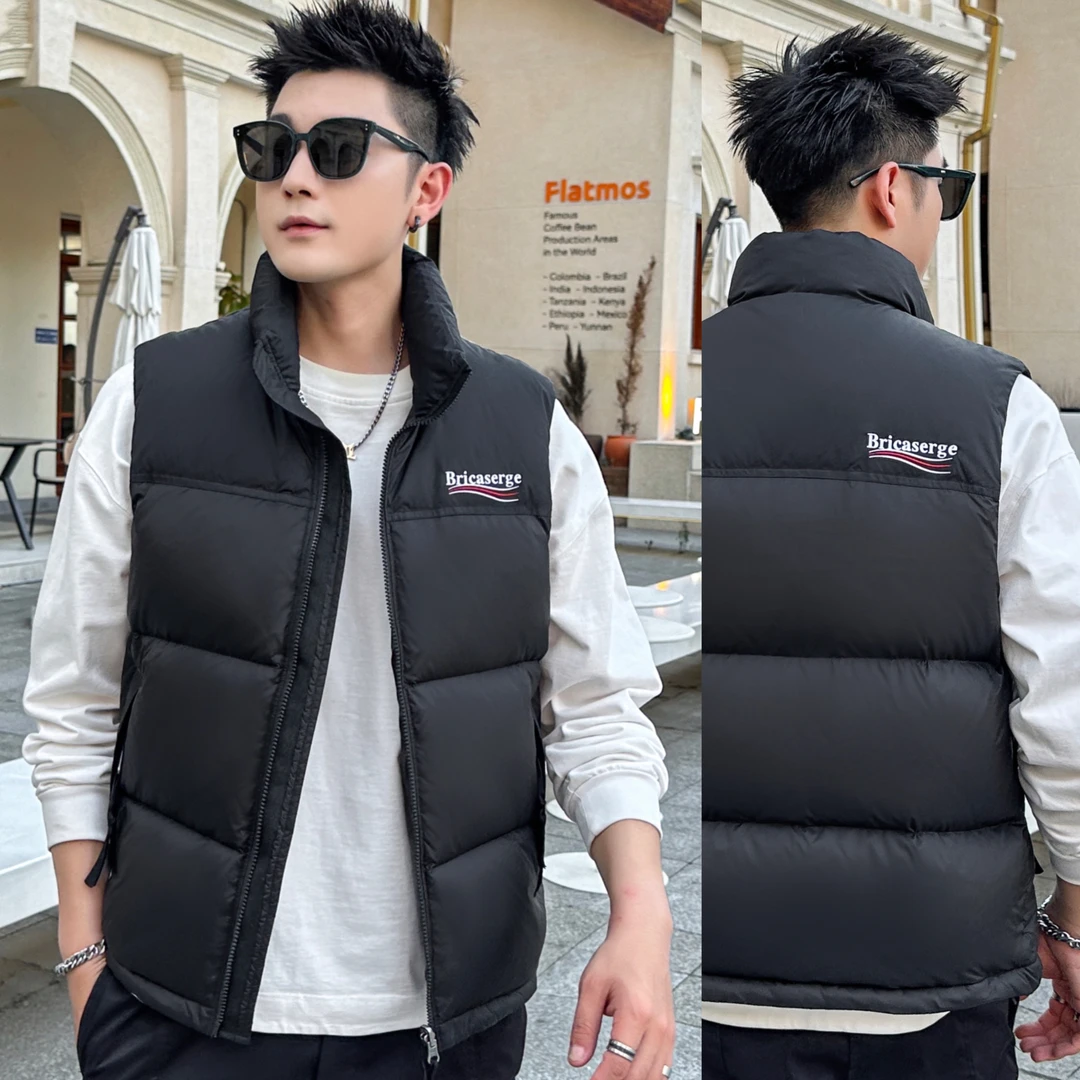 【树邦实体马甲】秋冬新款立领简约潮牌前后设计防风保暖背心马甲