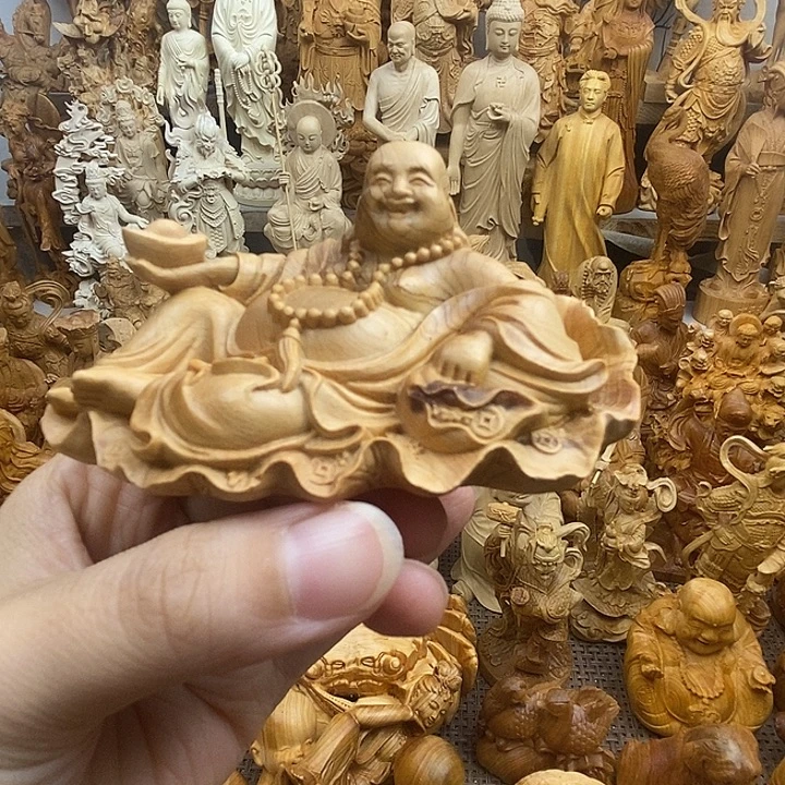 家***宝柏木（崖柏）弥勒佛