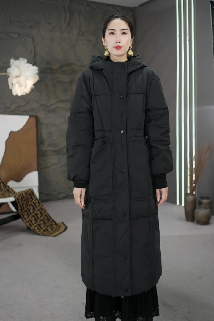 2025冬季新款休闲冬季大码长款羽绒服女士气质优雅百搭-8362