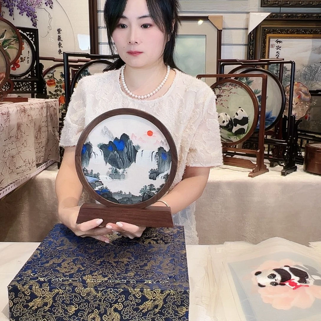 织绣苏绣摆台手工