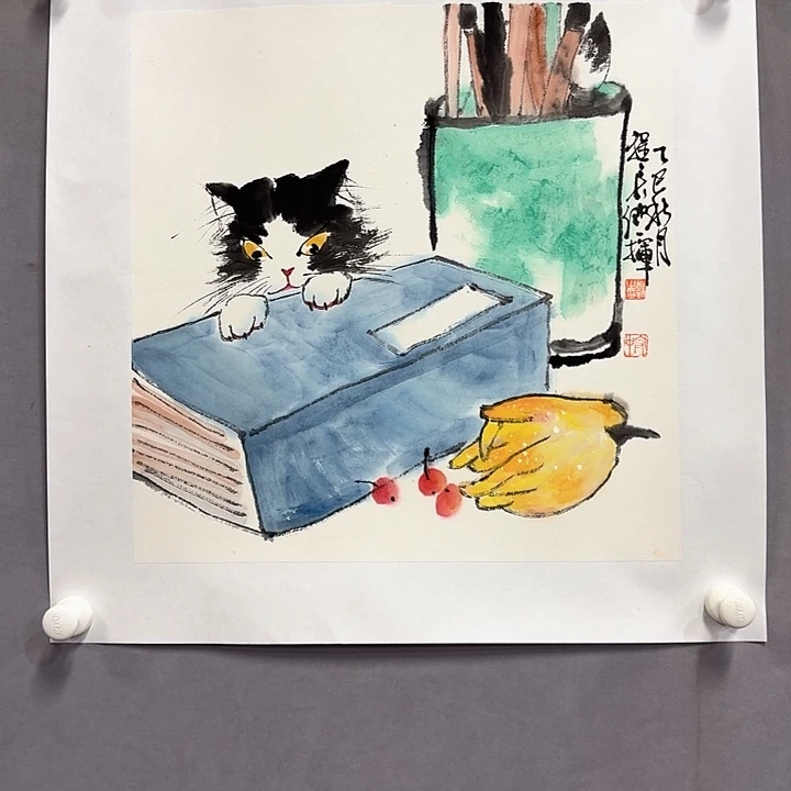 国画亲笔手绘放心去藏