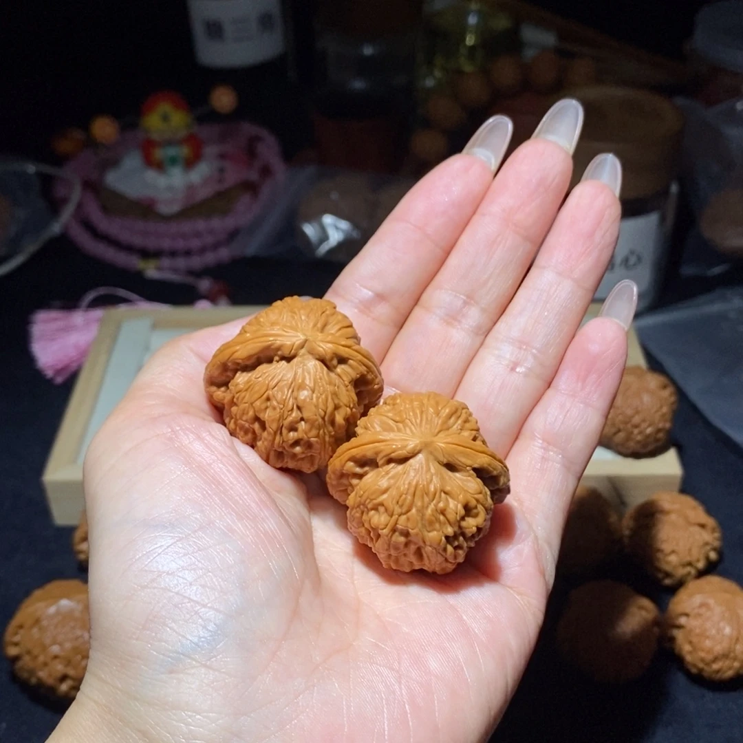 吊坠文玩核桃白狮子是36