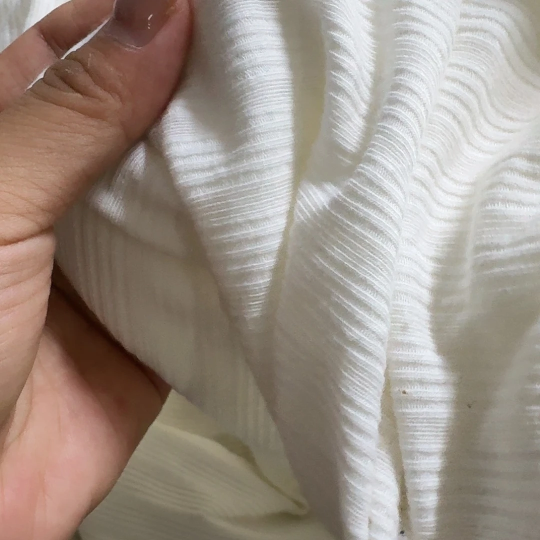 棉739号纯棉坑条布料一米