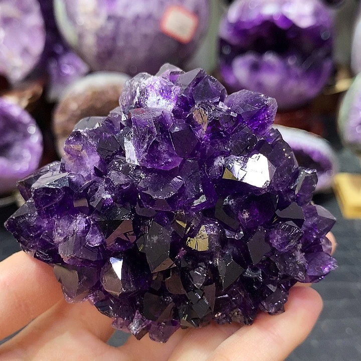 未镶嵌紫晶珠宝半成品