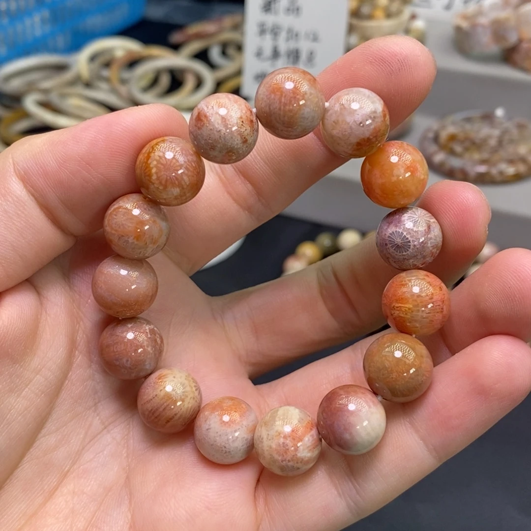 非金属粉橘同色满花