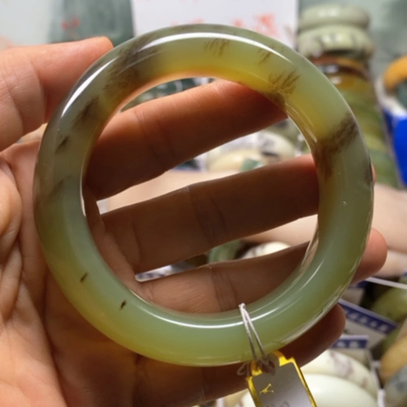 【闪购商品】蛇纹石玉未镶嵌手镯仨*宝