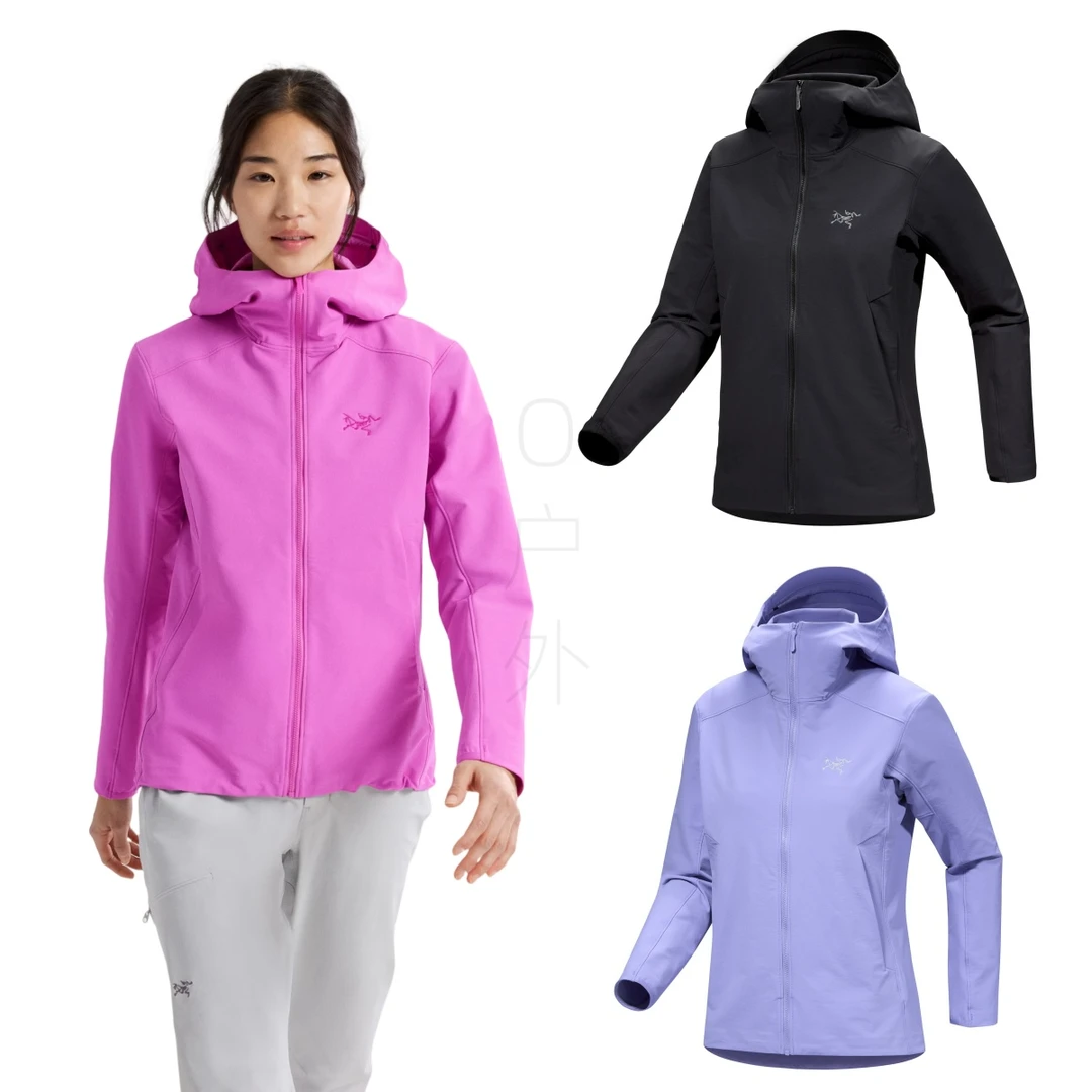 【旅游季】Gamma Hoody 纯色软壳冲锋衣防风防水外套 女款 9295