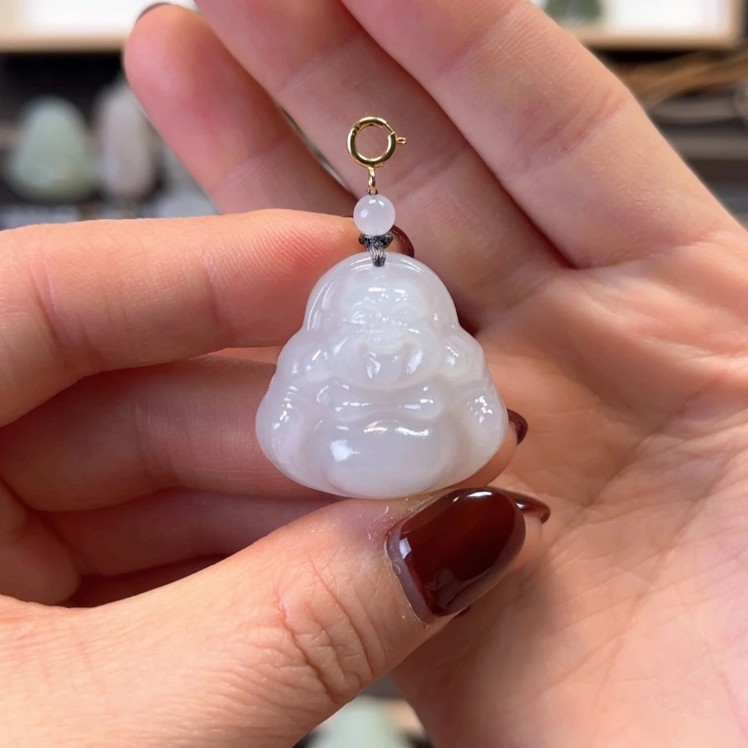 和田玉颈饰未镶嵌佛