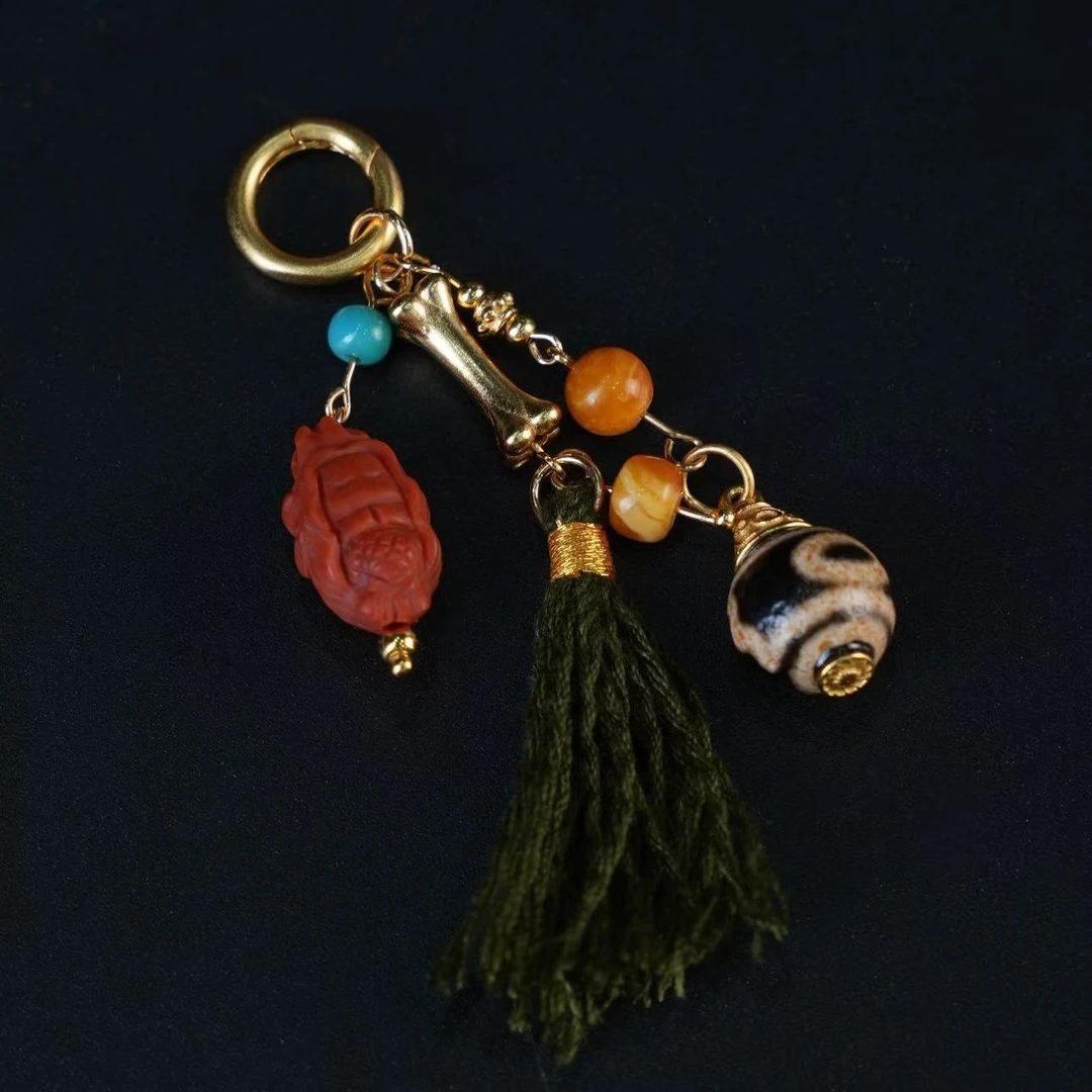 【壹芳珠宝】天然原矿玛瑙美人鱼提溜