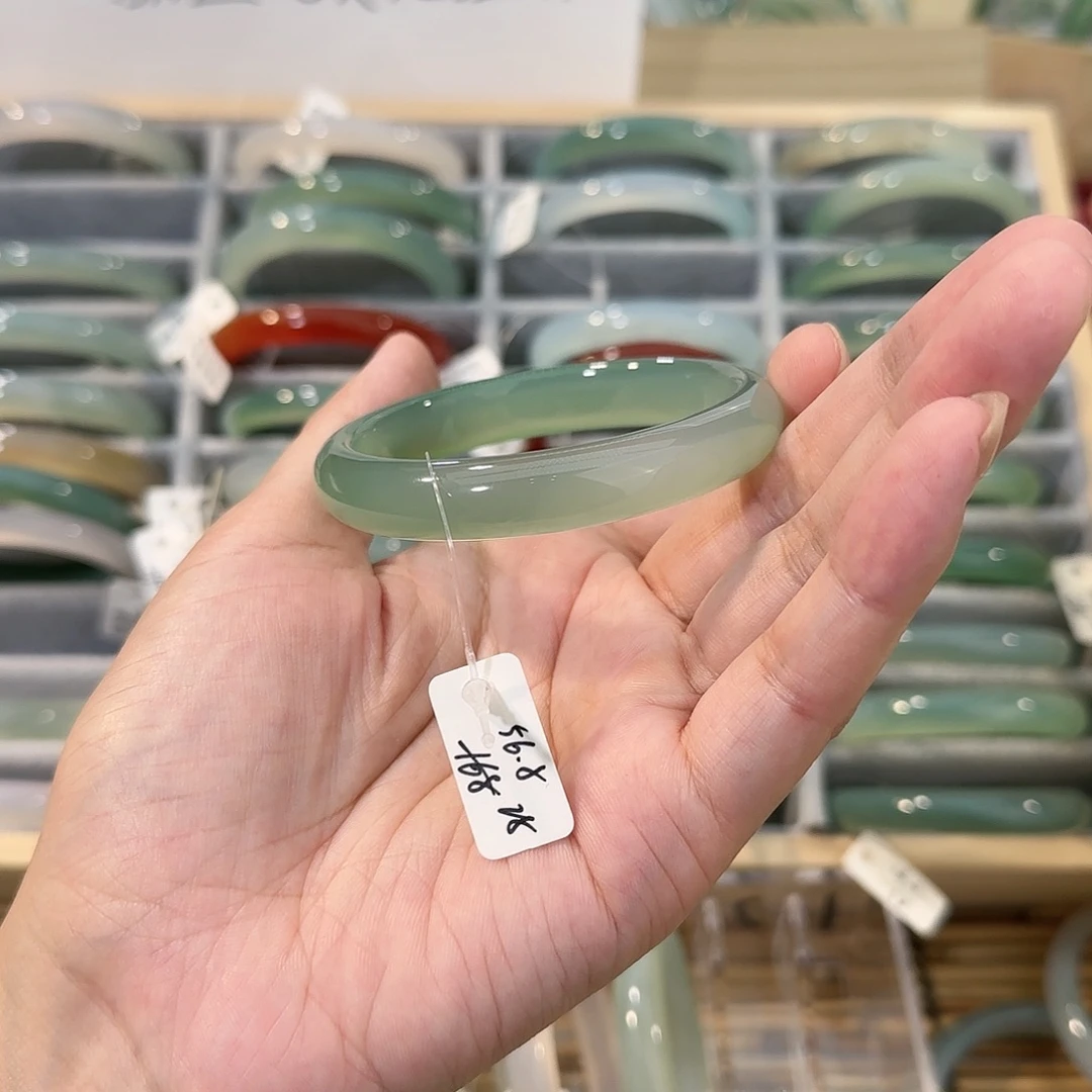 玛瑙/玉髓手镯合金圈口56.8