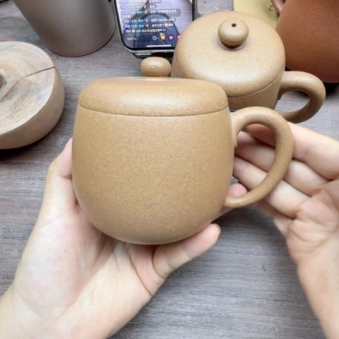 茶杯紫砂（****?全手工盖呗