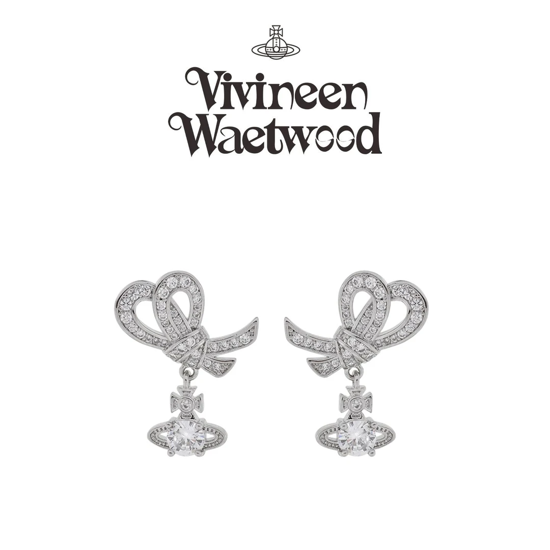Vivireer Waetwssd 正品 土星蝴蝶结耳钉