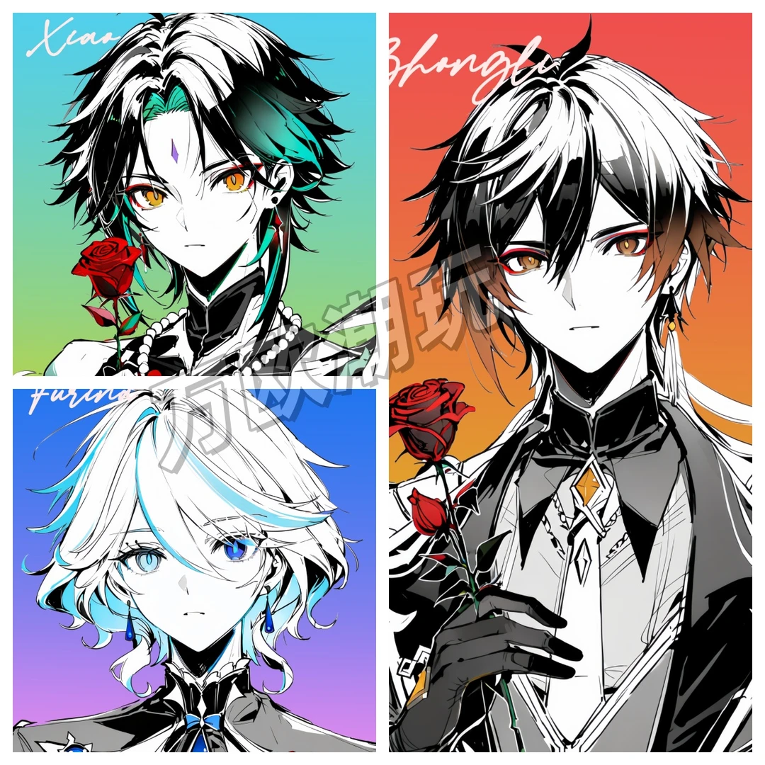 【漫画线稿】原同人二创周边亚克力水晶砖12*8*1.5cm全导角 (代拆)