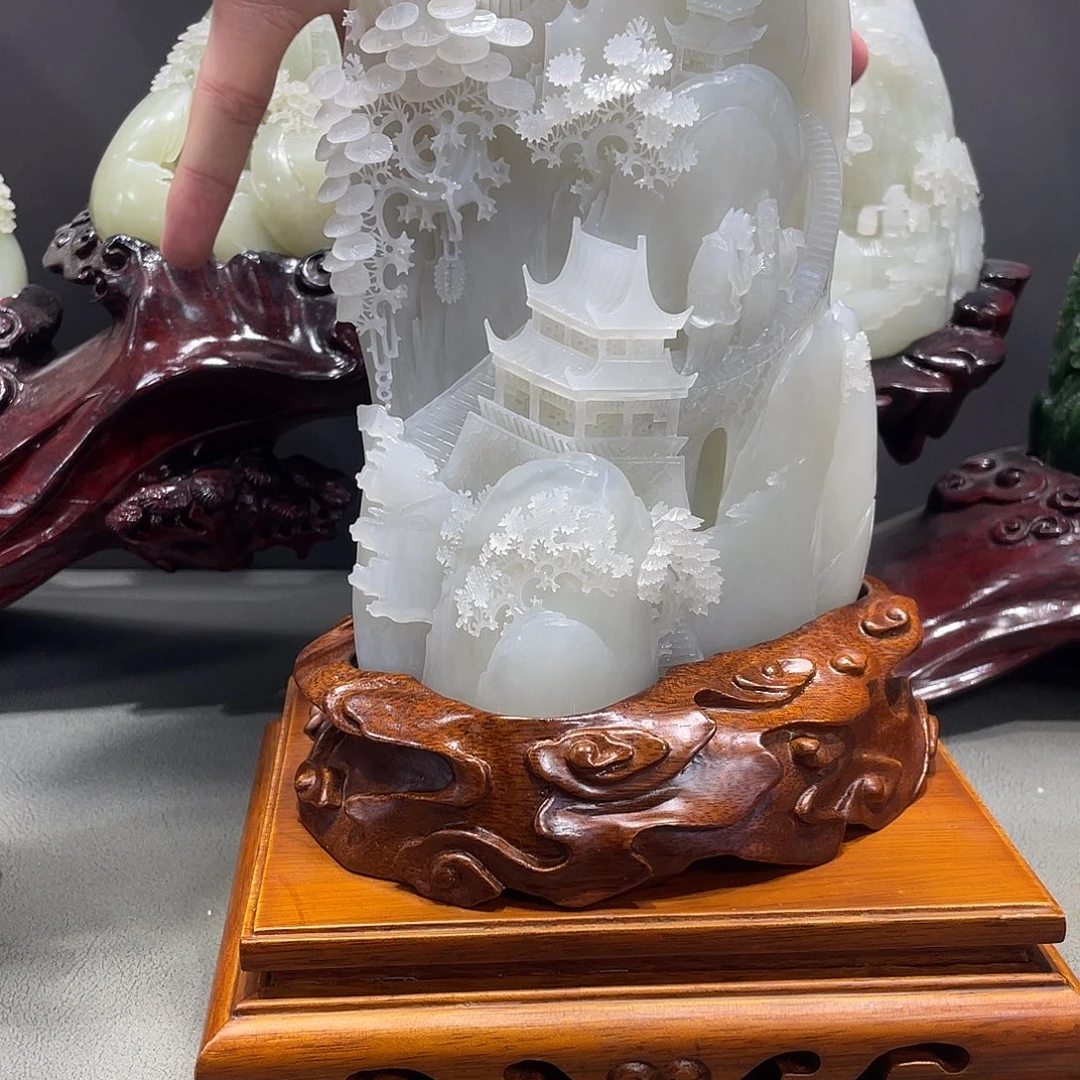 和田玉未镶嵌摆件