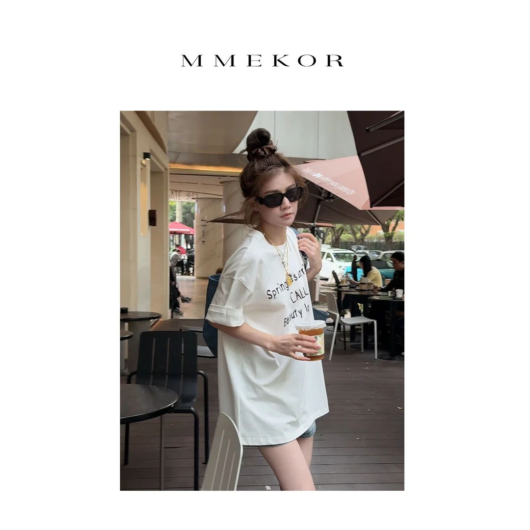 MMEKOR“悉尼”T恤 2025新款职场不费力圆领百搭短袖 89107
