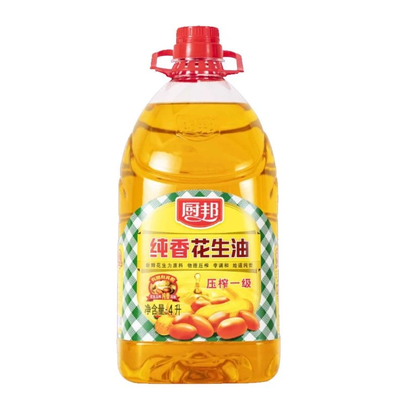 厨邦 压榨一级纯香花生油 4l/桶